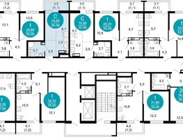 Продается 1-комнатная квартира ЖК Лестория, дом 6, 20.3  м², 10529610 рублей