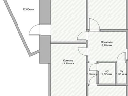 Продается 4-комнатная квартира Вишневая ул, 79.2  м², 14200000 рублей