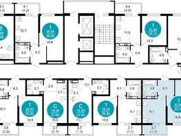 Продается 1-комнатная квартира ЖК Лестория, дом 1, 33.7  м², 16475930 рублей