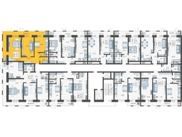 Продается 2-комнатная квартира ЖК Небо, литера 5, 64.3  м², 9702870 рублей