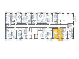 Продается 1-комнатная квартира ЖК Небо, литера 3, 40.5  м², 6374700 рублей