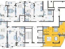 Продается 1-комнатная квартира ЖК Режиссёр, литера 4, 57.58  м², 7197500 рублей