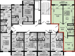 Продается 2-комнатная квартира ЖК Botanica Hills (Ботаника Хилс), лит 2, 57.53  м², 15458000 рублей