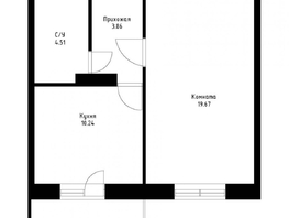 Продается 1-комнатная квартира Рождественская Набережная ул, 39.5  м², 5100000 рублей