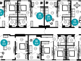 Продается 3-комнатная квартира АО Нескучный сад, корпус 1, 49.9 м², 52958870 рублей