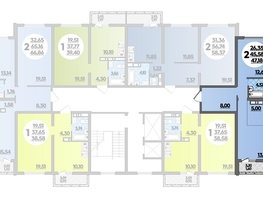 Продается 2-комнатная квартира ЖК Город у моря, литер 17, 47.18  м², 7256284 рублей