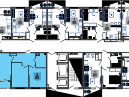 Продается 2-комнатная квартира ЖК Облака-3, дом 1, 52.6  м², 9578460 рублей