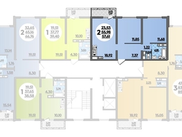 Продается 2-комнатная квартира ЖК Город у моря, литер 17, 57.61  м², 9597826 рублей