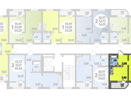 Продается Студия ЖК Молодежный 2, литера 11, 34.82  м², 3962516 рублей