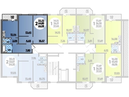 Продается 2-комнатная квартира ЖК Южная долина, литера 1, 66.58  м², 6511524 рублей