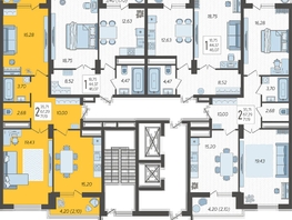 Продается 2-комнатная квартира ЖК Avrora (Аврора), 71.19  м², 14971257 рублей