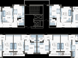 Продается 2-комнатная квартира ЖК Смородина, литера 12, 51.79  м², 6318380 рублей