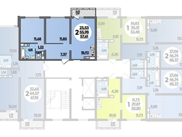 Продается 2-комнатная квартира ЖК Город у моря, литер 17, 57.61  м², 8589651 рублей