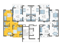 Продается 2-комнатная квартира ЖК Горный квартал, литера 6, 60  м², 17304000 рублей