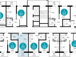 Продается 1-комнатная квартира ЖК Лестория, дом 1, 21.7  м², 13861960 рублей