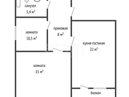 Продается 2-комнатная квартира Западный Обход ул, 54.5  м², 6000000 рублей