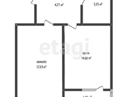 Продается 1-комнатная квартира Круговая ул, 38.6  м², 5450000 рублей