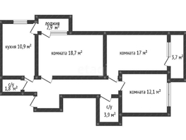 Продается 3-комнатная квартира Византийская ул, 74.4  м², 6324000 рублей