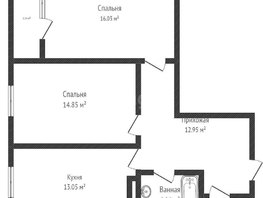 Продается 2-комнатная квартира Домбайская ул, 60.3  м², 7300000 рублей