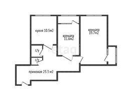 Продается 2-комнатная квартира Черкасская ул, 70.4  м², 8900000 рублей