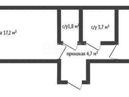 Продается 1-комнатная квартира ЖК Открытие, 42  м², 4400000 рублей