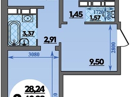 Продается 2-комнатная квартира ЖК Романовский, литера 1, 64.29  м², 5940396 рублей