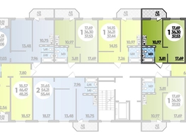 Продается 1-комнатная квартира ЖК Южная долина, литера 1, 37.53  м², 3697000 рублей