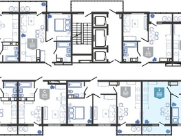 Продается 2-комнатная квартира ЖК Облака-3, дом 1, 59.5  м&sup2;, 11468209 рублей