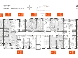 Продается 3-комнатная квартира ЖК Все Свои VIP, литера 4, 89.15 м², 21574300 рублей