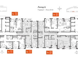 Продается 2-комнатная квартира ЖК Все Свои VIP, литера 6, 79.85  м², 23955000 рублей