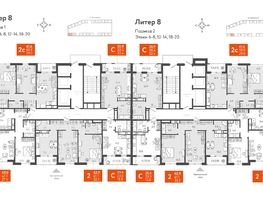 Продается 2-комнатная квартира ЖК Все Свои VIP, литера 8, 62.7 м², 14734500 рублей
