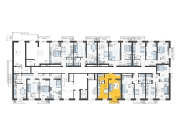 Продается 1-комнатная квартира ЖК Небо, литера 6, 41.9  м², 7102050 рублей