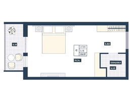 Продается Студия ГК AZIMUT Парк Отель Лучи Анапы, 33.17  м², 14926500 рублей