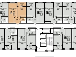 Продается 1-комнатная квартира ЖК Славянка, литера 10, 37.42 м², 5311000 рублей