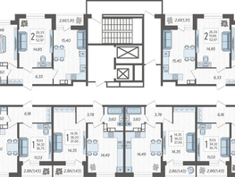 Продается 2-комнатная квартира ЖК Смородина, литера 14, 49.86 м², 6825834 рублей