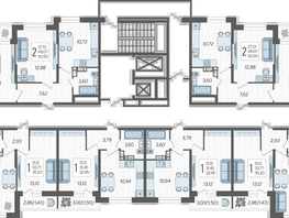 Продается 2-комнатная квартира ЖК Смородина, литера 11, 51.79 м², 6649836 рублей