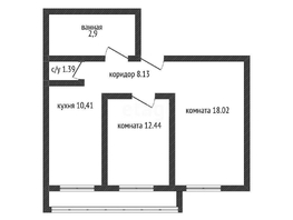 Продается 2-комнатная квартира Евгении Жигуленко ул, 54  м², 5900000 рублей