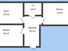 Продается 2-комнатная квартира Сергея Михалева ул, 68.4  м², 5400000 рублей