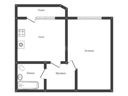 Продается 1-комнатная квартира Григория Булгакова ул, 36  м², 5200000 рублей