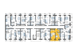 Продается 1-комнатная квартира ЖК Небо, литера 3, 41.6  м², 7176000 рублей