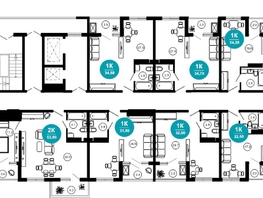 Продается 2-комнатная квартира АО Нескучный сад, корпус 1, 44.7 м², 41320680 рублей