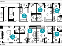 Продается 1-комнатная квартира АО Нескучный сад, корпус 1, 34.7 м², 33919250 рублей
