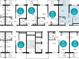 Продается 1-комнатная квартира ЖК Лестория, дом 2, 34.5 м², 16615200 рублей
