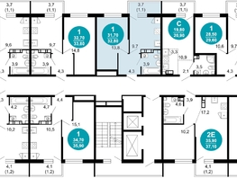 Продается 1-комнатная квартира ЖК Флора, 4 этап, 32.8 м², 15534080 рублей