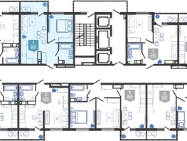 Продается 1-комнатная квартира ЖК Облака-3, дом 1, 39.9 м², 8121645 рублей