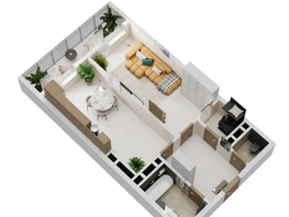 Продается 1-комнатная квартира ЖК Золотой Берег, литер 3, 57.86 м², 12324180 рублей