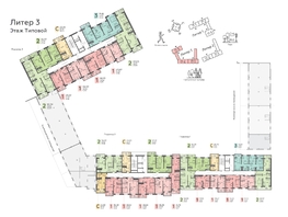 Продается 1-комнатная квартира ЖК Теплые Края, 1 очередь литер 3, 41.72 м², 6258000 рублей