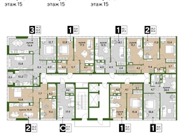 Продается 1-комнатная квартира ЖК DOGMA PARK (Догма парк), литера 3, 44.1  м², 7682220 рублей