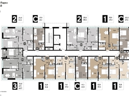 Продается 1-комнатная квартира ЖК DOGMA PARK (Догма парк), литера 16, 39.4  м², 6390286 рублей