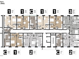 Продается 3-комнатная квартира ЖК DOGMA PARK (Догма парк), литера 17, 68.5  м², 10329800 рублей